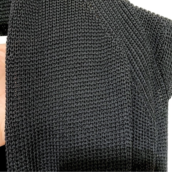 Gorgeous Aritzia Wilfred Long-line Woven Black Open Front Sweater, M - Picture 7 of 16